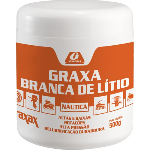 Graxa Garin Litio Branca Nautica Pote 500G. Graxa Garin Litio Branca Nautica Pote 500G.