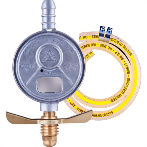 Regulador Gas Alianca Pequeno 1Kg/H Com Mangueira 0,80Cm - 505/01 Regulador Gas Alianca Pequeno 1Kg/H Com Mangueira 0,80Cm - 505/01