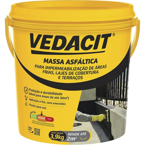 Otto Vedacit Massa Asfaltica Para Areas Frias Frioasfalto 3,9Kg. Otto Vedacit Massa Asfaltica Para Areas Frias Frioasfalto 3,9Kg.