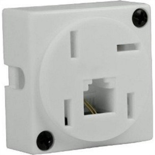 Tomada Telefone Externa Cartela Interneed Padrao+1 Jack Branca 5087 - Kit C/10 Cartelas