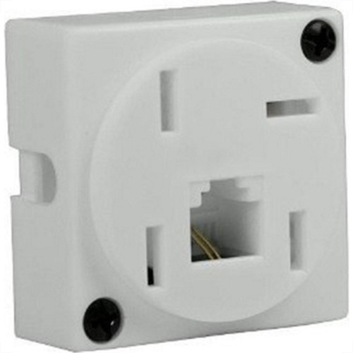 Tomada Telefone Externa Cartela Interneed Padrao+1 Jack Branca 5087 - Kit C/10 Cartelas