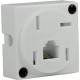 Tomada Telefone Externa Cartela Interneed Padrao+1 Jack Branca 5087 - Kit C/10 Cartelas
