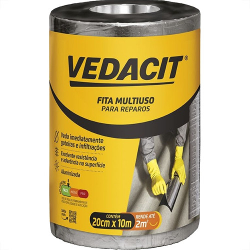 Fita Multiuso Otto Vedacit Autoadesiva 20Cm X 10M Fita Multiuso Otto Vedacit Autoadesiva 20Cm X 10M