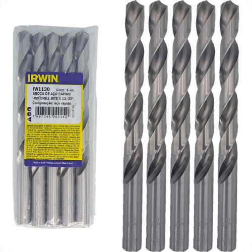 Broca Aco Rapido Irwin 13/32'' - Kit C/5 Pecas Broca Aco Rapido Irwin 13/32'' - Kit C/5 Pecas