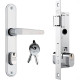 Fechadura Stam Estreita Externa 35Mm Inox Alavanca - 601-602/03 Fechadura Stam Estreita Externa 35Mm Inox Alavanca - 601-602/03