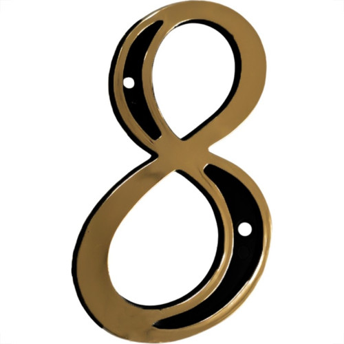 Numero Residencial Colonial Pvc Emave No.8 - Pacote Com 10 Pecas - Kit C/10 Cartelas