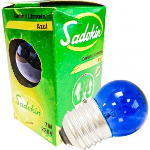 Lampada Bolinha Sadokin 7Wx220V. Azul