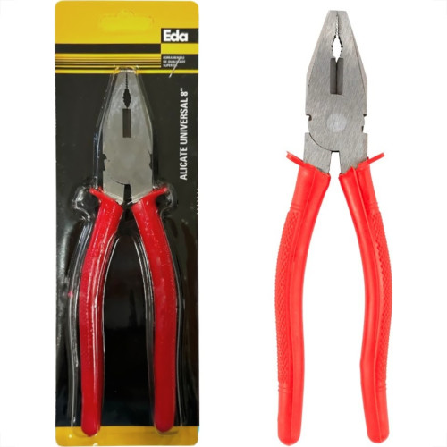 Alicate Universal Eda 8'' Excellent Plastisol - 2Fz