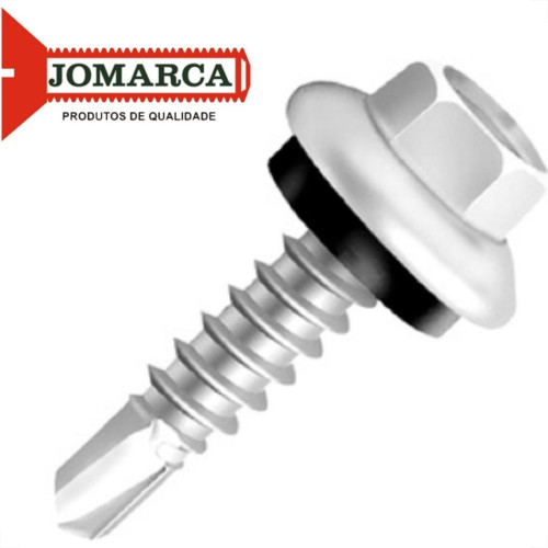 Parafuso Auto Brocante Sextavado Com Arruela Jomarca 10 X 3/4'' Zincado - Kit C/2 Centos Parafuso Auto Brocante Sextavado Com Arruela Jomarca 10 X 3/4'' Zincado - Kit C/2 Centos