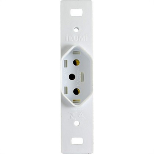 Conjunto Ilumi Stylus Branco Sem Placa 1 Tomada 2P+T. 20A. - 20141/0 Conjunto Ilumi Stylus Branco Sem Placa 1 Tomada 2P+T. 20A. - 20141/0