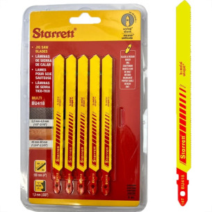 Serra Tico-Tico Lamina Starrett Multi Bi-Metal Com 5 Pecas Bu418 - 100Mm - 18T