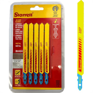 Serra Tico-Tico Lamina Starrett Metal Bi-Metal Com 5 Pecas Bu424 - 100Mm - 24T