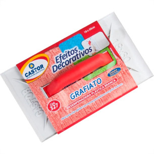 Desempenadeira Pvc Castor Grafiato 18 X 30Cm - 327