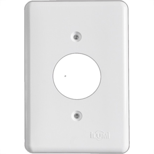Placa Conjunto Ilumi Stylus Branco 4X2 - 1 Tomada Redonda - 2048 Placa Conjunto Ilumi Stylus Branco 4X2 - 1 Tomada Redonda - 2048