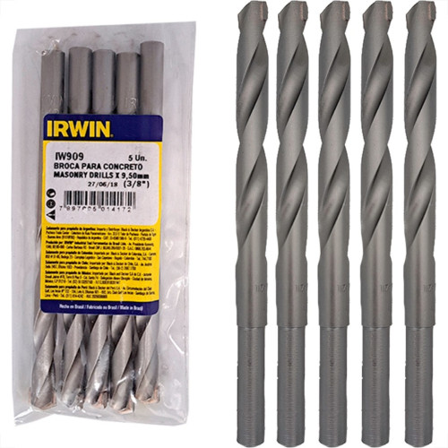 Broca Widea Irwin 9,5 Mm - 3/8'' - Kit C/5 Pecas Broca Widea Irwin 9,5 Mm - 3/8'' - Kit C/5 Pecas