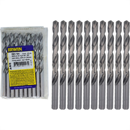 Broca Aco Rapido Irwin 6,5 Mm - Kit C/10 Pecas Broca Aco Rapido Irwin 6,5 Mm - Kit C/10 Pecas