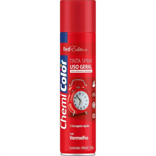 Spray Chemicolor Vermelho 400Ml/250G. Spray Chemicolor Vermelho 400Ml/250G.