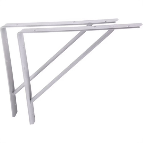 Suporte Prateleira Mao Francesa Overtime Leve 20Cm Branco - Kit C/12 Pecas Suporte Prateleira Mao Francesa Overtime Leve 20Cm Branco - Kit C/12 Pecas