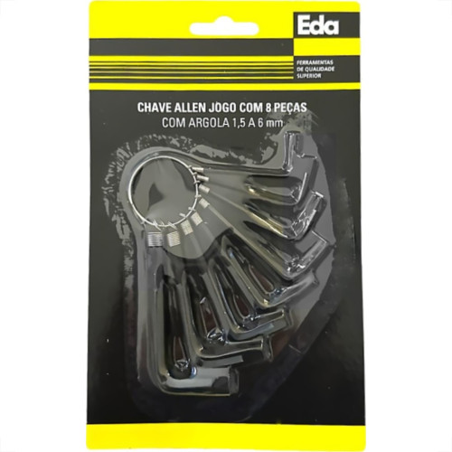 Chave Allen Jogo Excellent 1,5 A 6Mm Com 8 Pecas - 5Nr