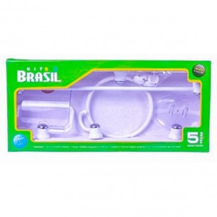 Acessorio Wc Brasil Kit Com 5 Pecas Branco