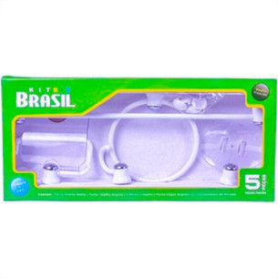 Acessorio Wc Brasil Kit Com 5 Pecas Branco