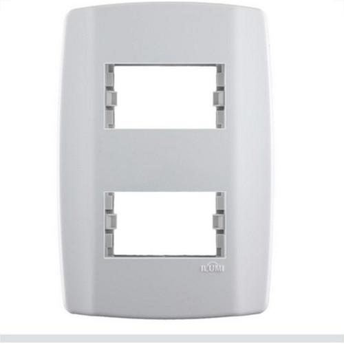Placa Conjunto Modular Slim 4X2 - 2 Modulos Separados Horizontais Com Suporte 82080 Placa Conjunto Modular Slim 4X2 - 2 Modulos Separados Horizontais Com Suporte 82080