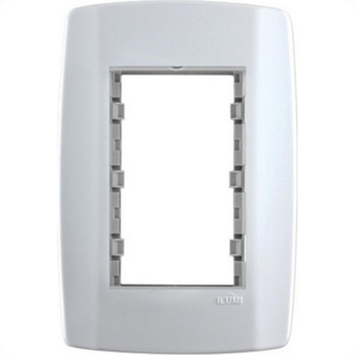 Placa Conjunto Modular Slim 4X2 - 3 Modulos Juntos Com Suporte 82100 Placa Conjunto Modular Slim 4X2 - 3 Modulos Juntos Com Suporte 82100