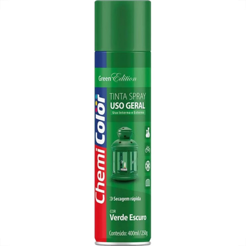 Spray Chemicolor Verde Escuro 400Ml/250G. Spray Chemicolor Verde Escuro 400Ml/250G.