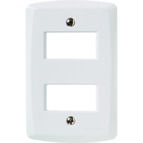 Placa Conjunto Modular Tramontina Lux 4X2 - 2 Modulos Separados 57105206 Placa Conjunto Modular Tramontina Lux 4X2 - 2 Modulos Separados 57105206