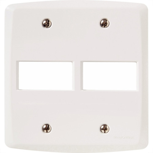Placa Conjunto Modular Tramontina Lux 4X4 - 2 Modulos 57105/023 Placa Conjunto Modular Tramontina Lux 4X4 - 2 Modulos 57105/023