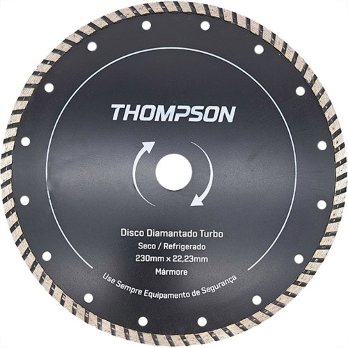 Disco Diamantado Thompson Turbo Seco / Refrigerado 230Mm X 22,23 - 9'' Disco Diamantado Thompson Turbo Seco / Refrigerado 230Mm X 22,23 - 9''