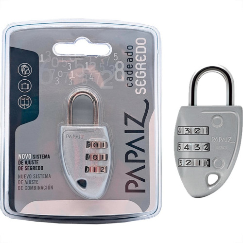 Cadeado Para Mala Papaiz Com Segredo Cs23 Prata Cadeado Para Mala Papaiz Com Segredo Cs23 Prata