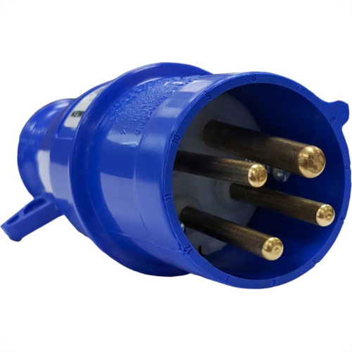 Acoplamento Industrial Macho Steck Newkon 3 Polos+Terra 200V. A 250V. 16A. Azul N4079 Acoplamento Industrial Macho Steck Newkon 3 Polos+Terra 200V. A 250V. 16A. Azul N4079