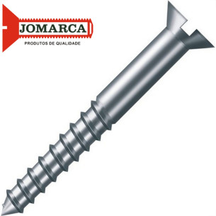 Parafuso Madeira Chata Reta Jomarca 5,5 X 45Mm - Kit C/2 Centos