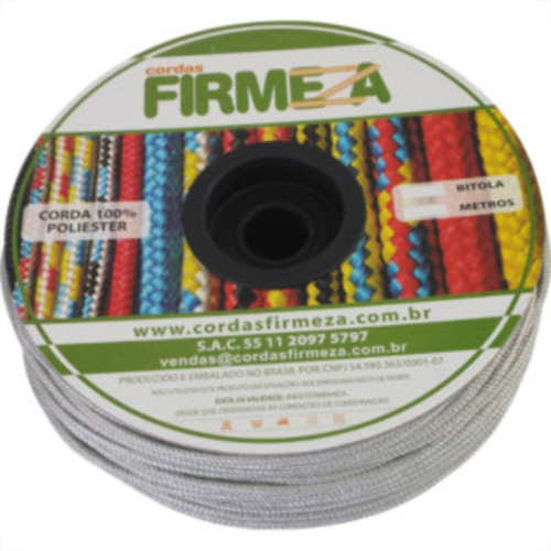 Corda Seda Firmeza 3Mm Branca 400M Carretel