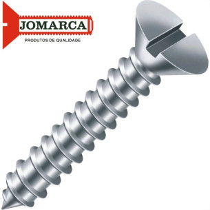 Parafuso Auto Atarraxante Chata Fenda Jomarca 4,2 X 13 - Kit C/5 Centos