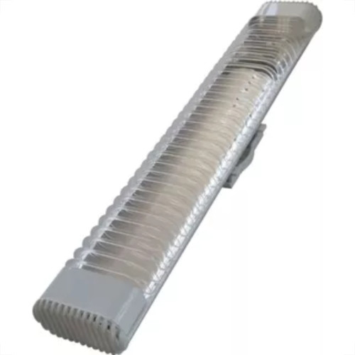 Luminaria Para Lampada Led Aletada Lmp 2 Lampadas 60Cm 4009 Luminaria Para Lampada Led Aletada Lmp 2 Lampadas 60Cm 4009