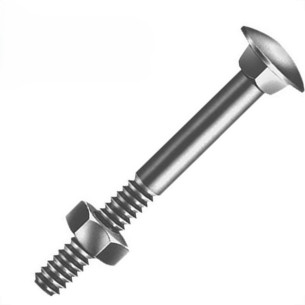 Parafuso Frances Zincado Com Porca Jomarca 1/2 X10'' Caixa Com 25 Pecas