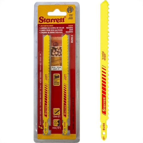 Serra Tico-Tico Lamina Starrett Madeira Bi-Metal Com 2 Pecas Bu56-2 - 125Mm - 6T Serra Tico-Tico Lamina Starrett Madeira Bi-Metal Com 2 Pecas Bu56-2 - 125Mm - 6T