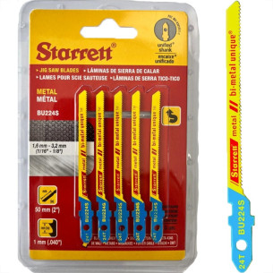 Serra Tico-Tico Lamina Starrett Metal Bi-Metal Com 5 Pecas Bu224S - 50Mm - 24T
