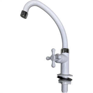 Torneira Bica Movel Pia Mesa Abs Viqua Maruja C-33 Branca