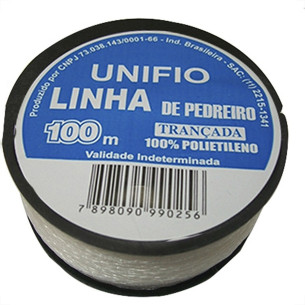 Linha Para Pedreiro 1 Fio Unifio 100M . / Kit C/ 12 Peca