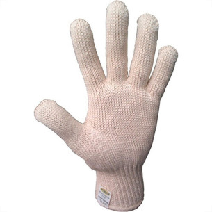 Luva Malha Trico Acrilon Simples Branca Cartela - Kit C/10 Pecas