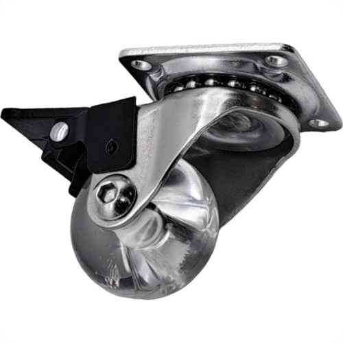 Rodizio Silicone Jomarca Base Giratoria Com Trava 35Mm Rodizio Silicone Jomarca Base Giratoria Com Trava 35Mm