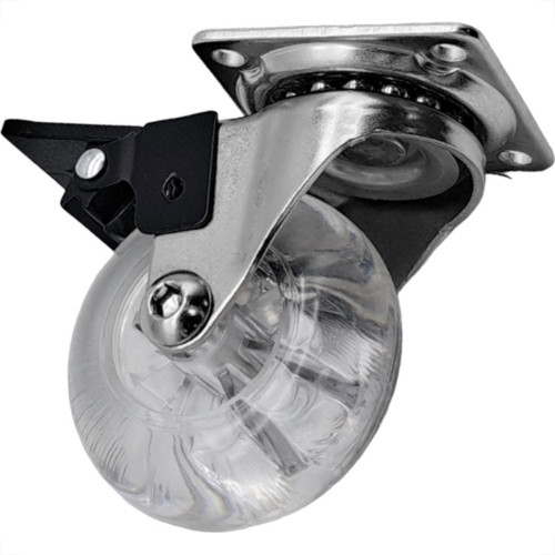 Rodizio Silicone Jomarca Base Giratoria Com Trava 50Mm Rodizio Silicone Jomarca Base Giratoria Com Trava 50Mm