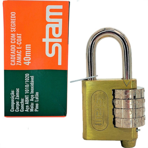 Cadeado Stam Com Segredo 40 Mm Cadeado Stam Com Segredo 40 Mm