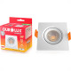 Spot Com Lampada Dicroica Led Ourolux 3W. Quadrado Branco 230Lm 3000K