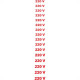 Placa Look 3,5X24Cm (220 Volts) Com16 Pecas - Kit C/5 Cartelas Placa Look 3,5X24Cm (220 Volts) Com16 Pecas - Kit C/5 Cartelas