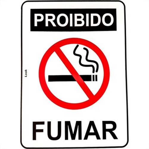 Placa Look 15X20Cm (Proibido Fumar) - Kit C/5 Pecas Placa Look 15X20Cm (Proibido Fumar) - Kit C/5 Pecas