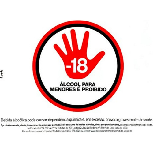 Placa Look 20X25Cm Proibido Venda De Bebidas Alcoolicas Para Menor - Kit C/5 Pecas Placa Look 20X25Cm Proibido Venda De Bebidas Alcoolicas Para Menor - Kit C/5 Pecas